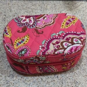 Vibrant Floral Quilted Cosmetic Case